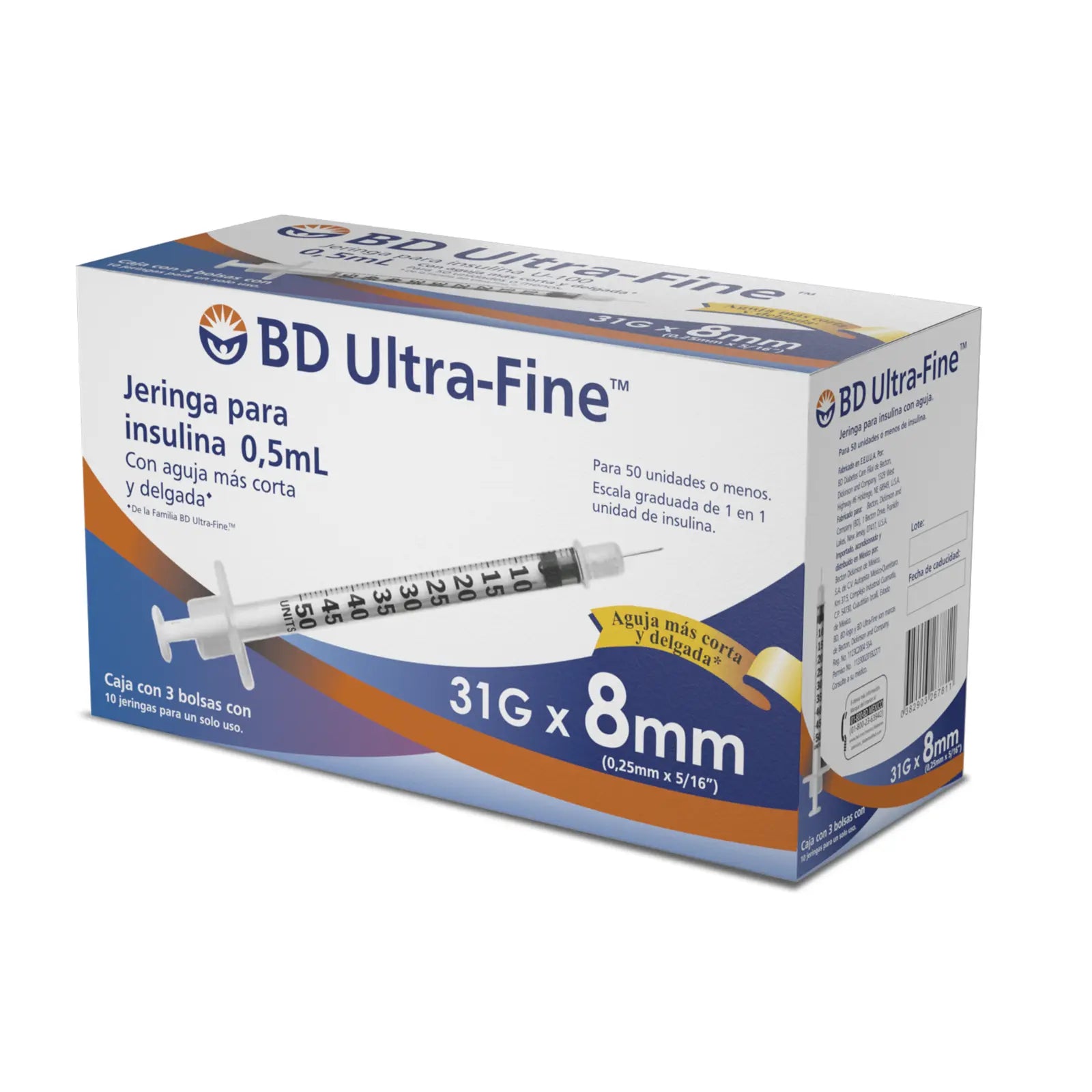 JGA DESBDU FINEIN 0.5ML31G X8MMC/30