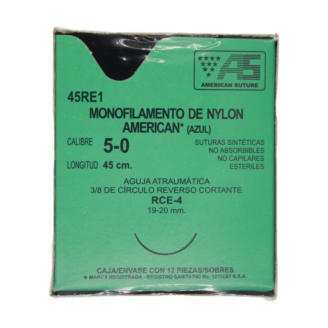 SUTURA NYLON MONOFILAMENTO 5-0 AMERICAN
