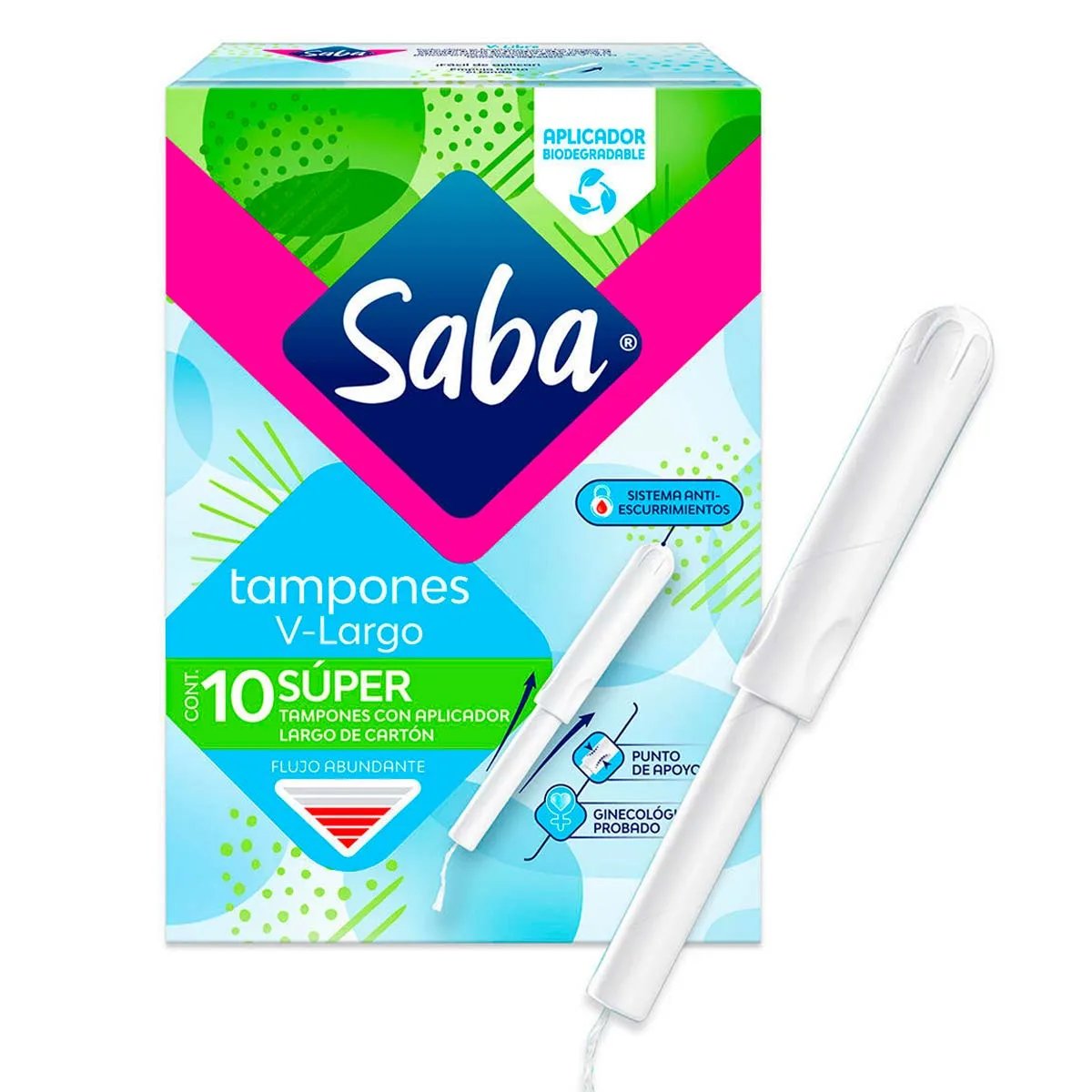 TAMPONES SABA ESTILOS SUPER C/10