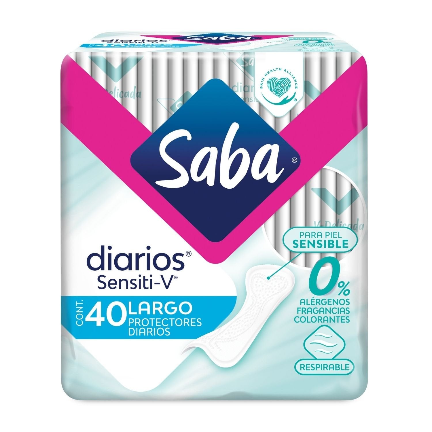 PANTY PROT SABA SENSITI-V LGO C/40