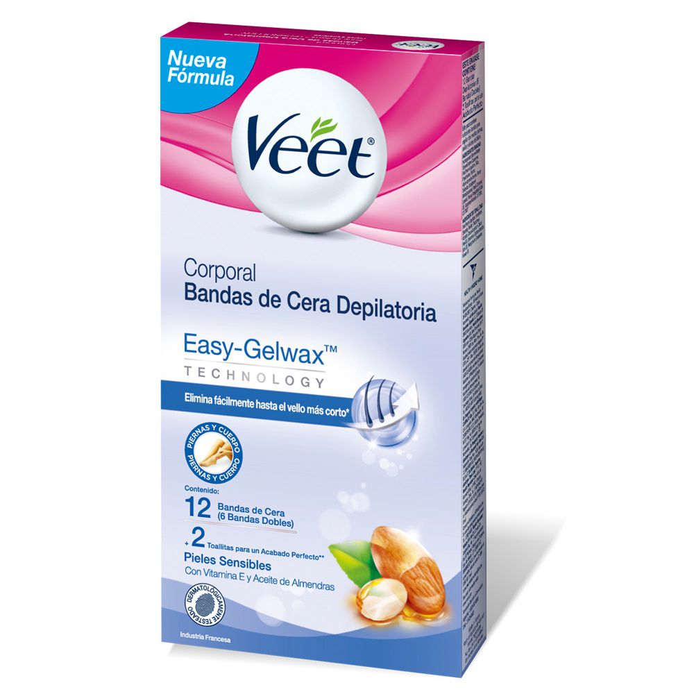 VEET EASY GEL BANDAS CERA