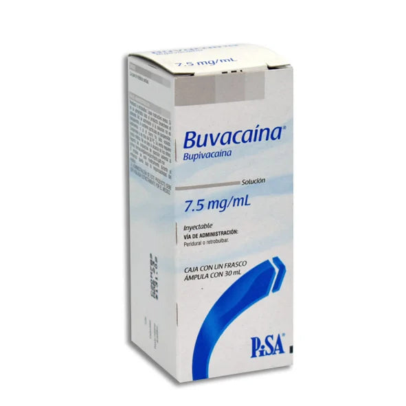BUVACAINA 7.5MG/ML C/30ML 1FAMP SI