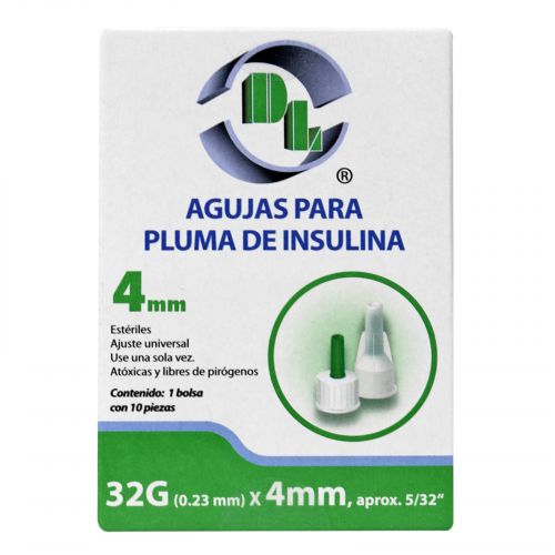 AGUJAS DL PLUMA INSULI 32G X 4MM