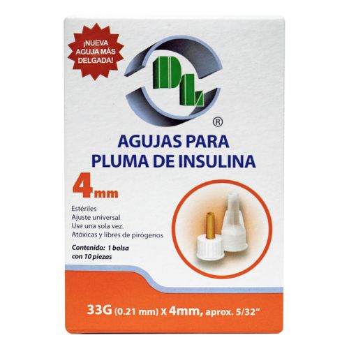 AGUJAS DL PLUMA INSULI 33G X 4MM