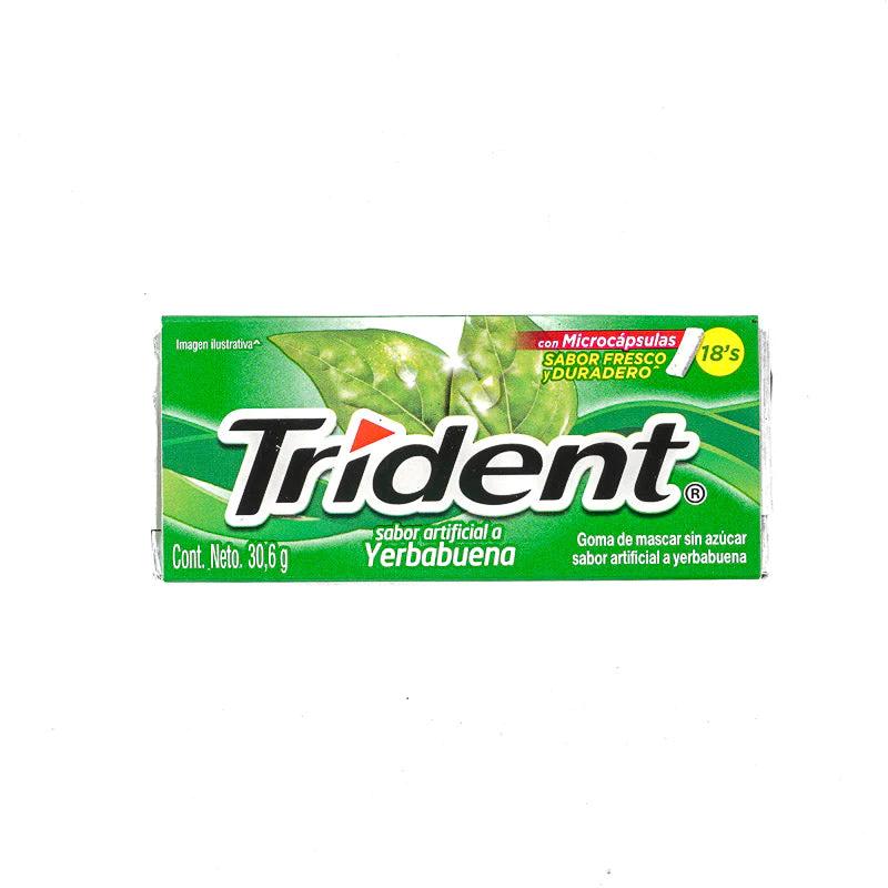 TRIDENT CHICLES YERBABUENA C18