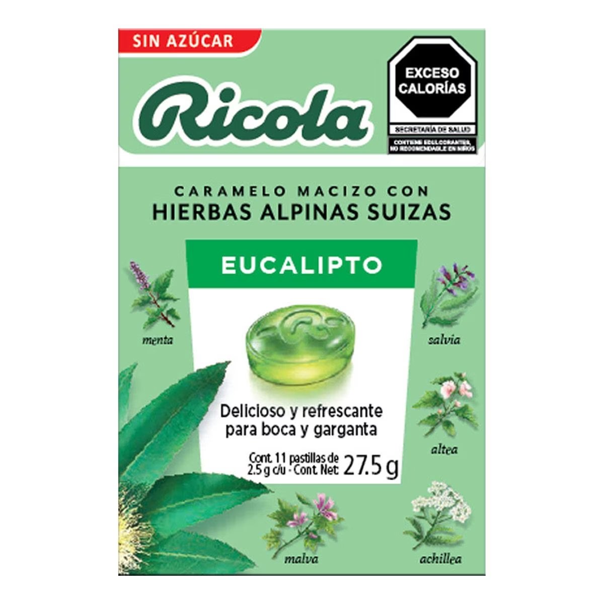 RICOLA CARAMELO EUCALIPTO S/AZUC C11