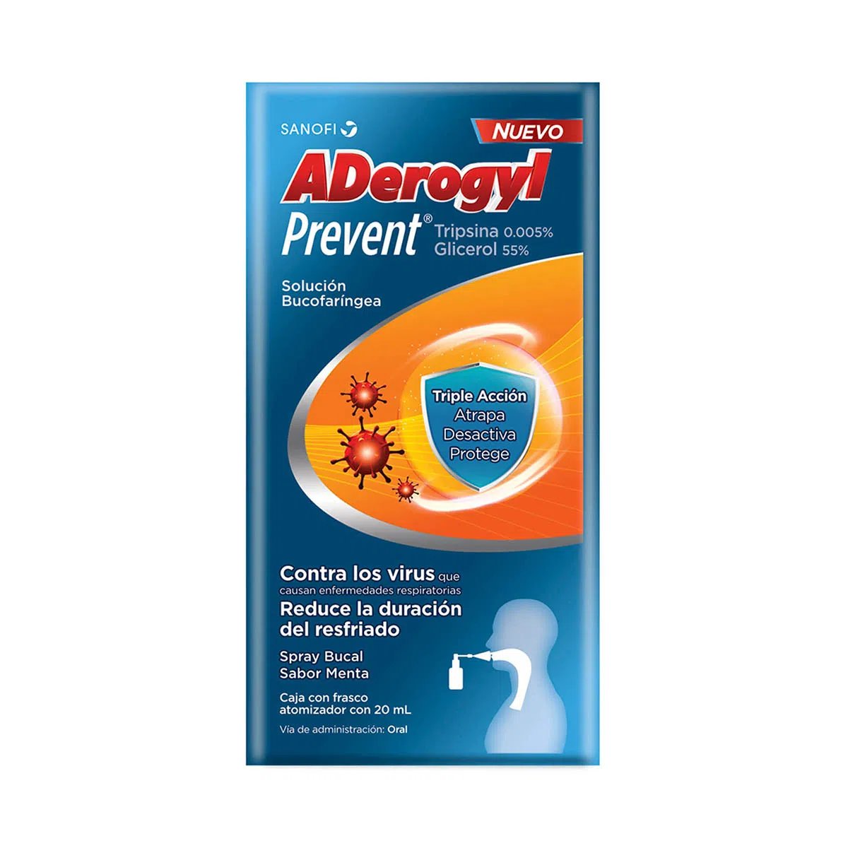 ADEROGYL PREVENT SOL BUC SPRAY 20ML