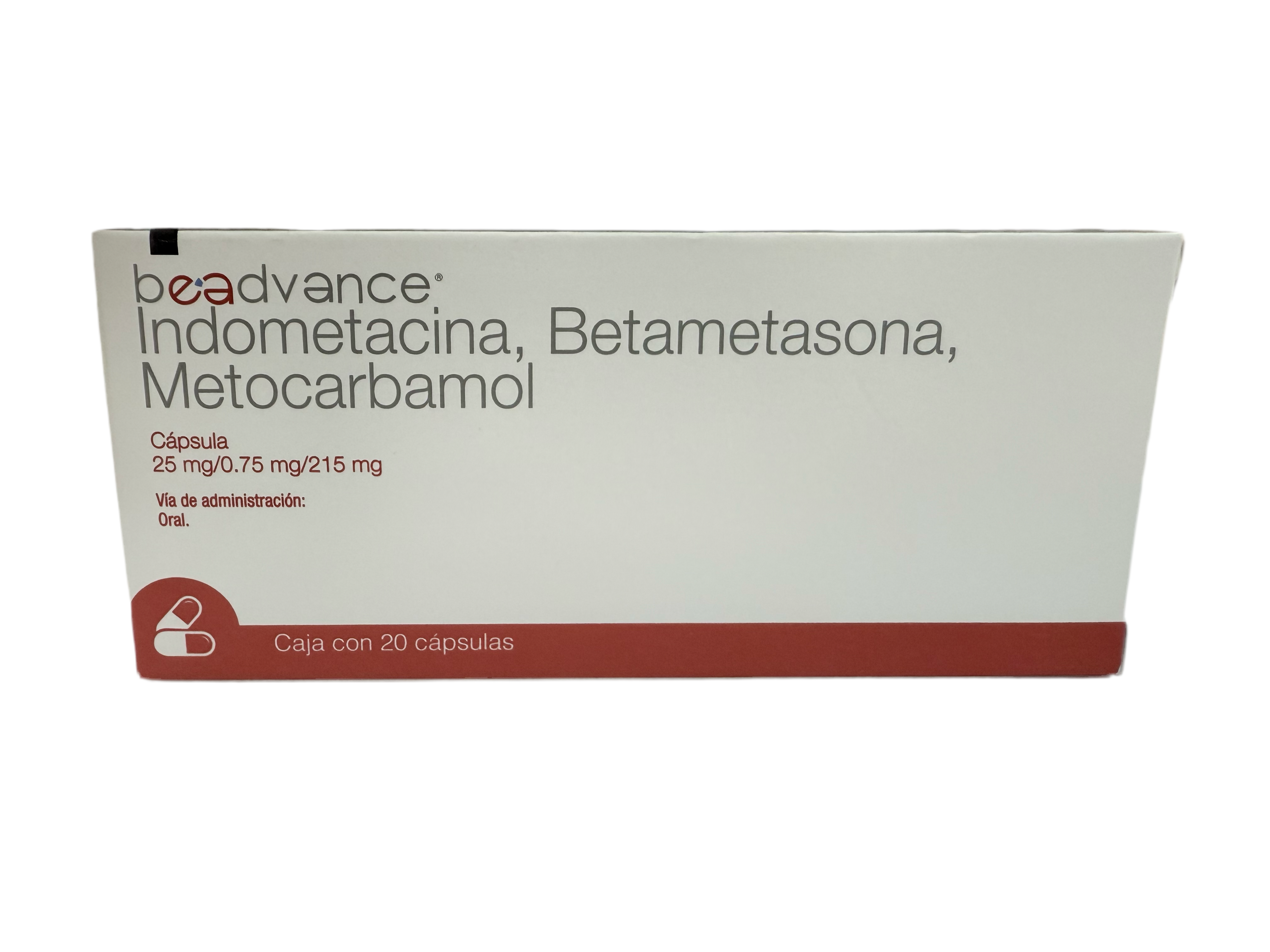 INDOMETACINA BETAMETASONA METOCARBAMOL 20 CAP  BEADVANCE