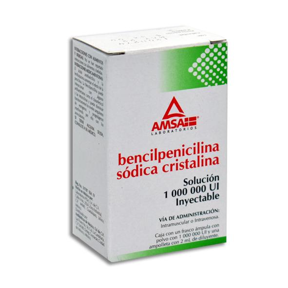 BENCILPENICILINA SOD CRIST 1 AMP 1 000000UI 2ML  AMSA