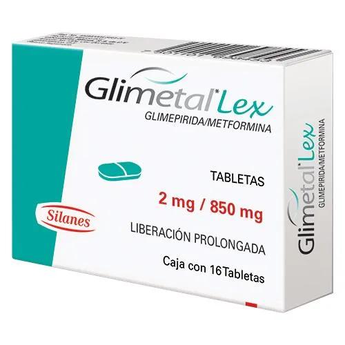 GLIMETAL LEX 2/850MG 16 TAB