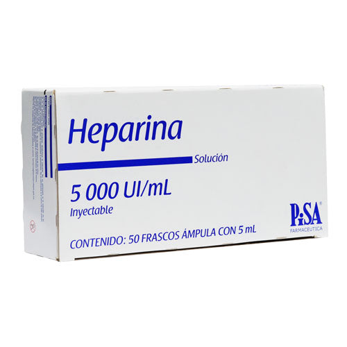 HEPARINA 5000UI/ML C/5ML 50FAMP SI