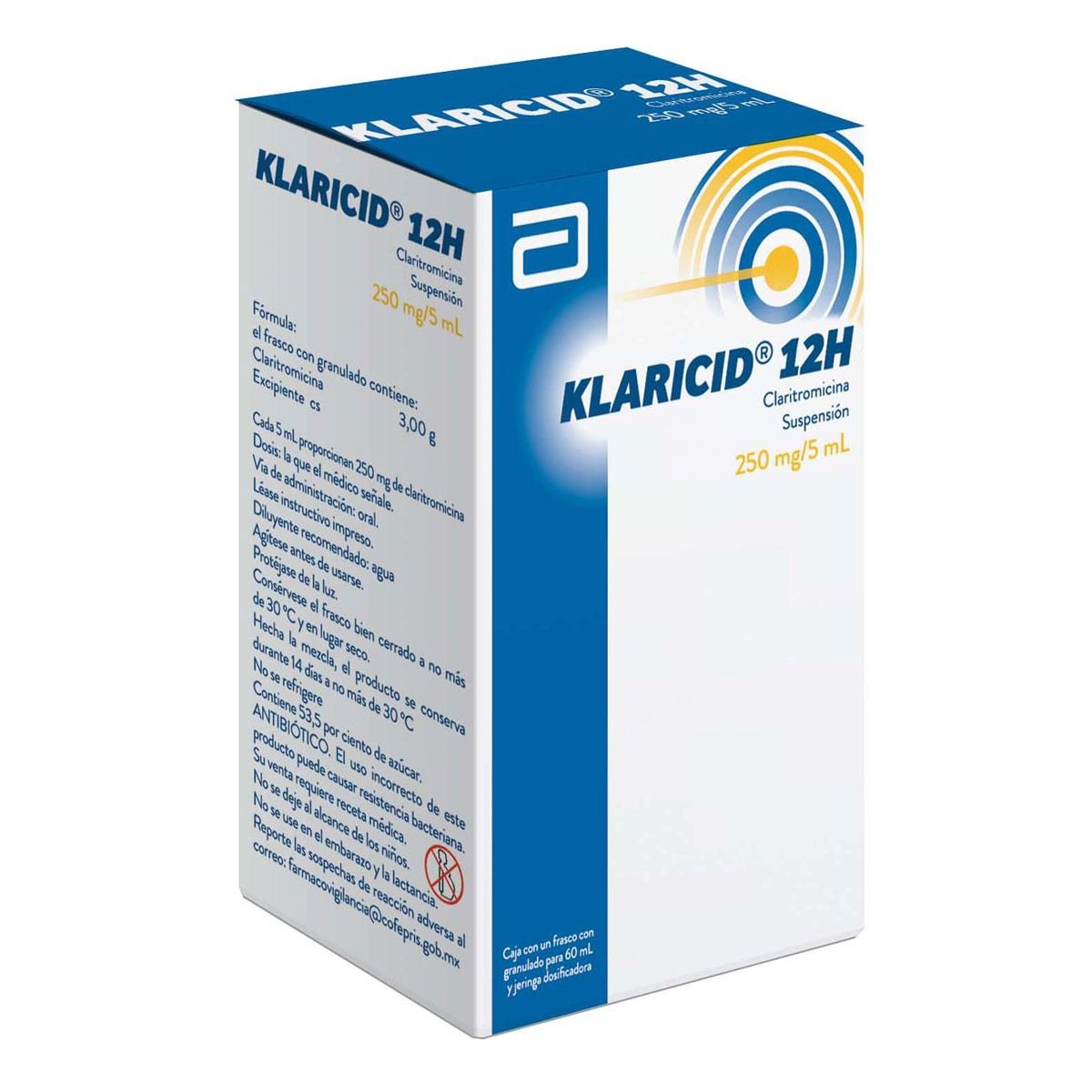 KLARICID PED 250MG SUSP 60ML