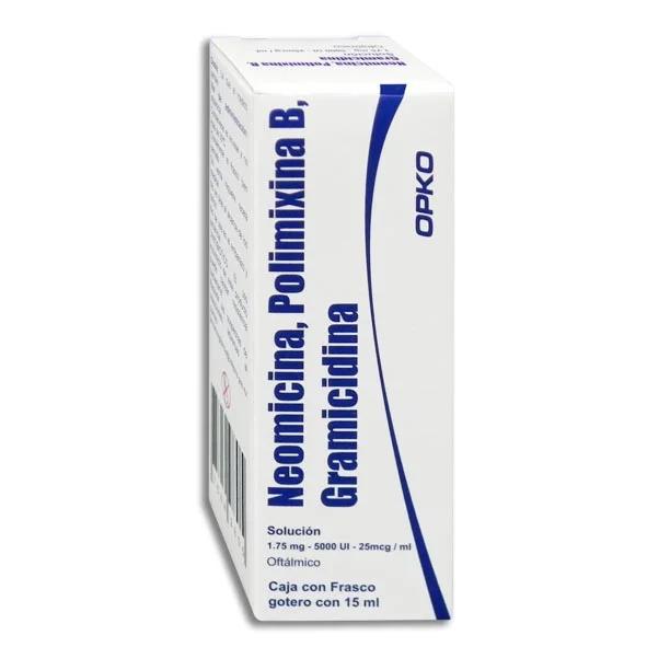 NEOMICINA; POLIMIXINA B; GRAMICIDINA SOL OFT 15ML  OPKO