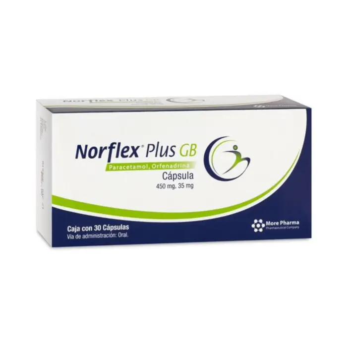 NORFLEX PLUS GB 450/35 MG 30 CAPS