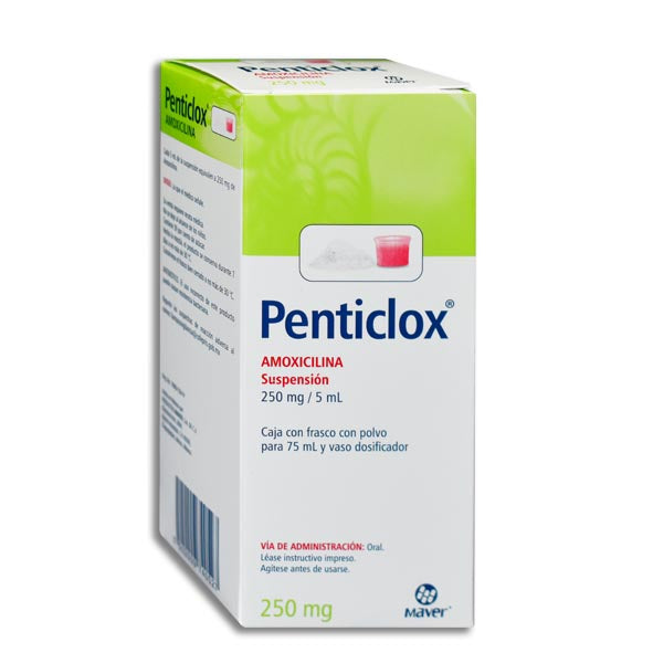 PENTICLOX SUSP  250 MG  5 ML  CAJA C FCO  C PVO  P 75 ML