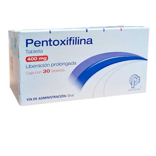 PENTOXIFILINA LIB PROL 30 GRAG 400 MG