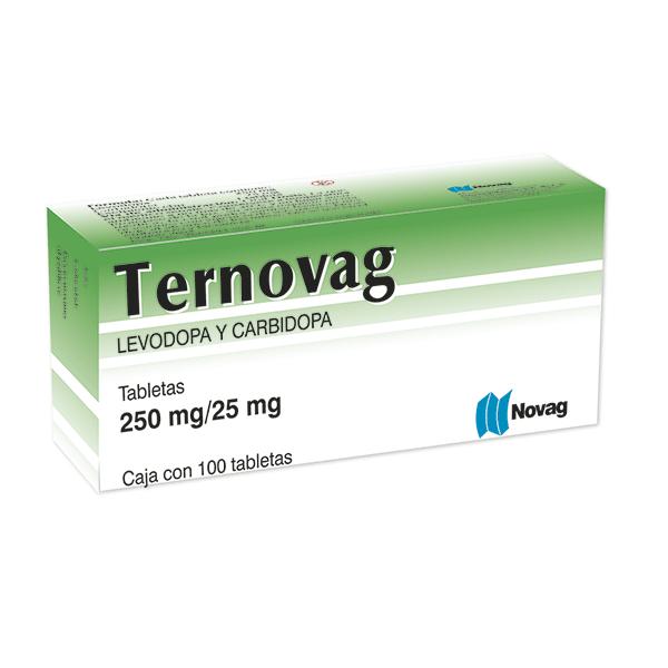 TERNOVAG 100 TAB 250/25 MG