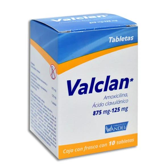 VALCLAN 10 TAB 875/125 MG