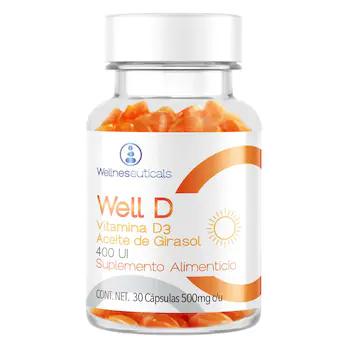 WELL D3 400UI 30 CAP 500MG