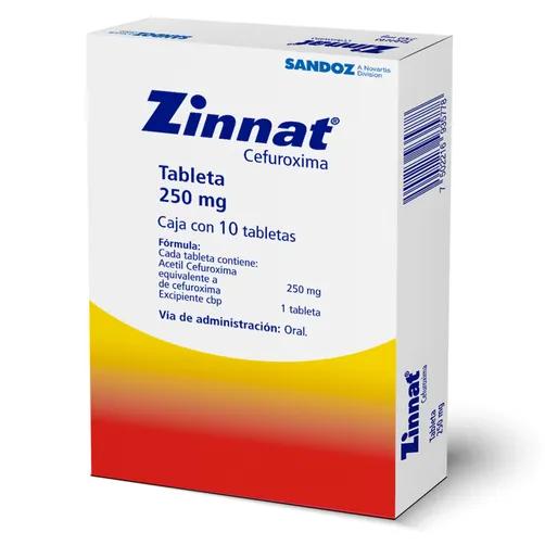 ZINNAT 250 MG 10 TAB