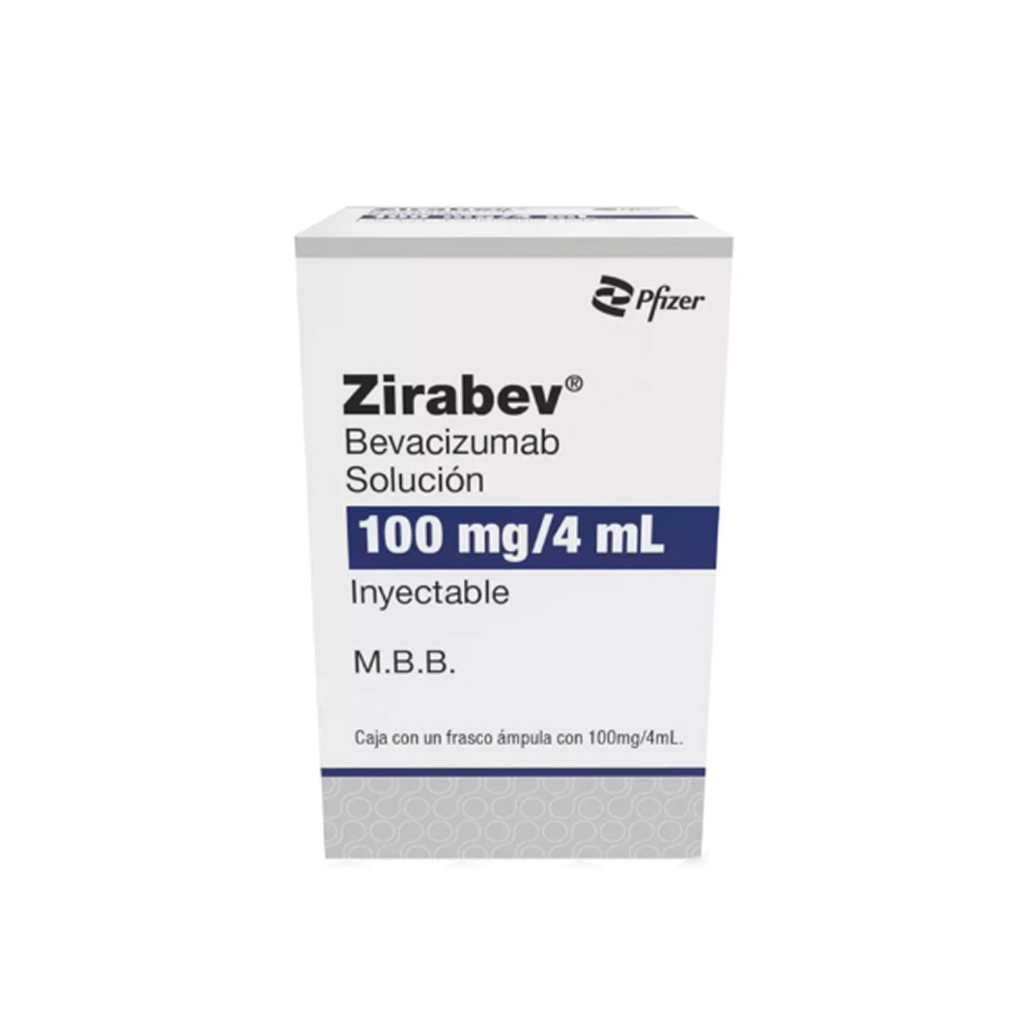 ZIRABEV 100MG SOL INY F.A. 4ML