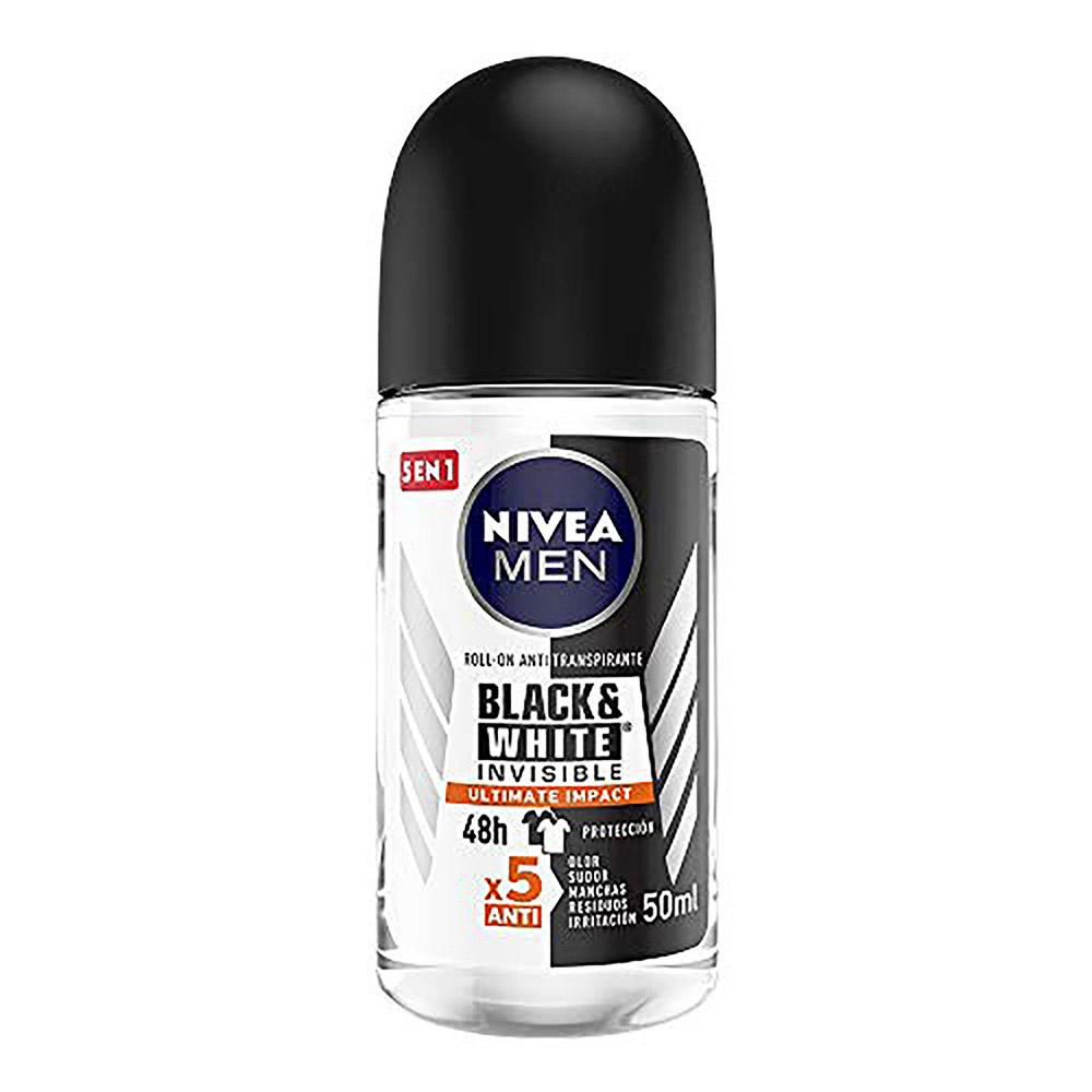 NIVEA MEN DESOD BLACK & WHI ULTIM R-ON 50ML