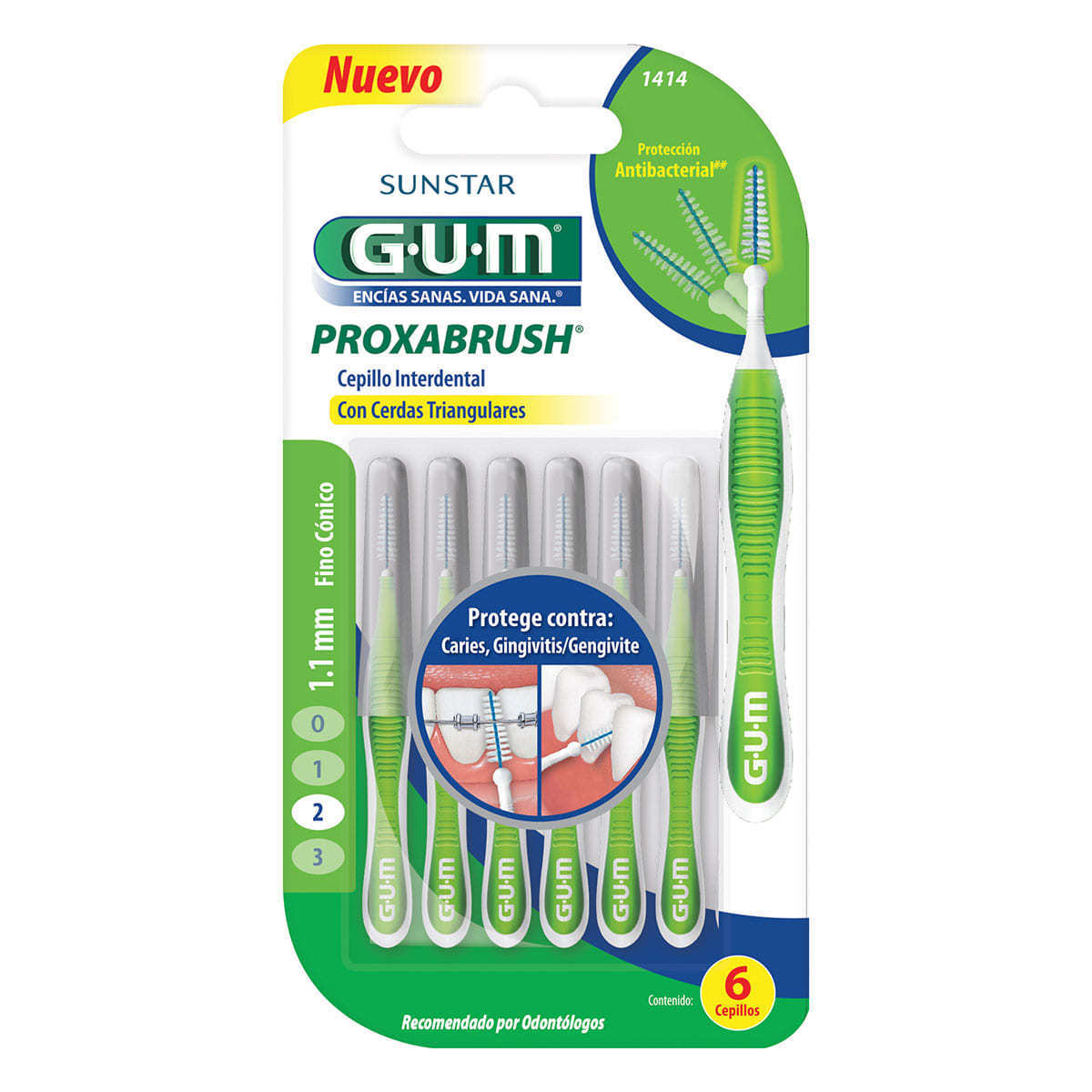 CEP INTERDENTAL GUM PROXA 2MM 6PZ