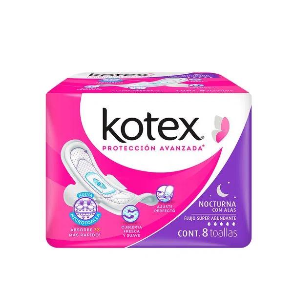 KOTEX NOCTURNA C/ALAS C/8