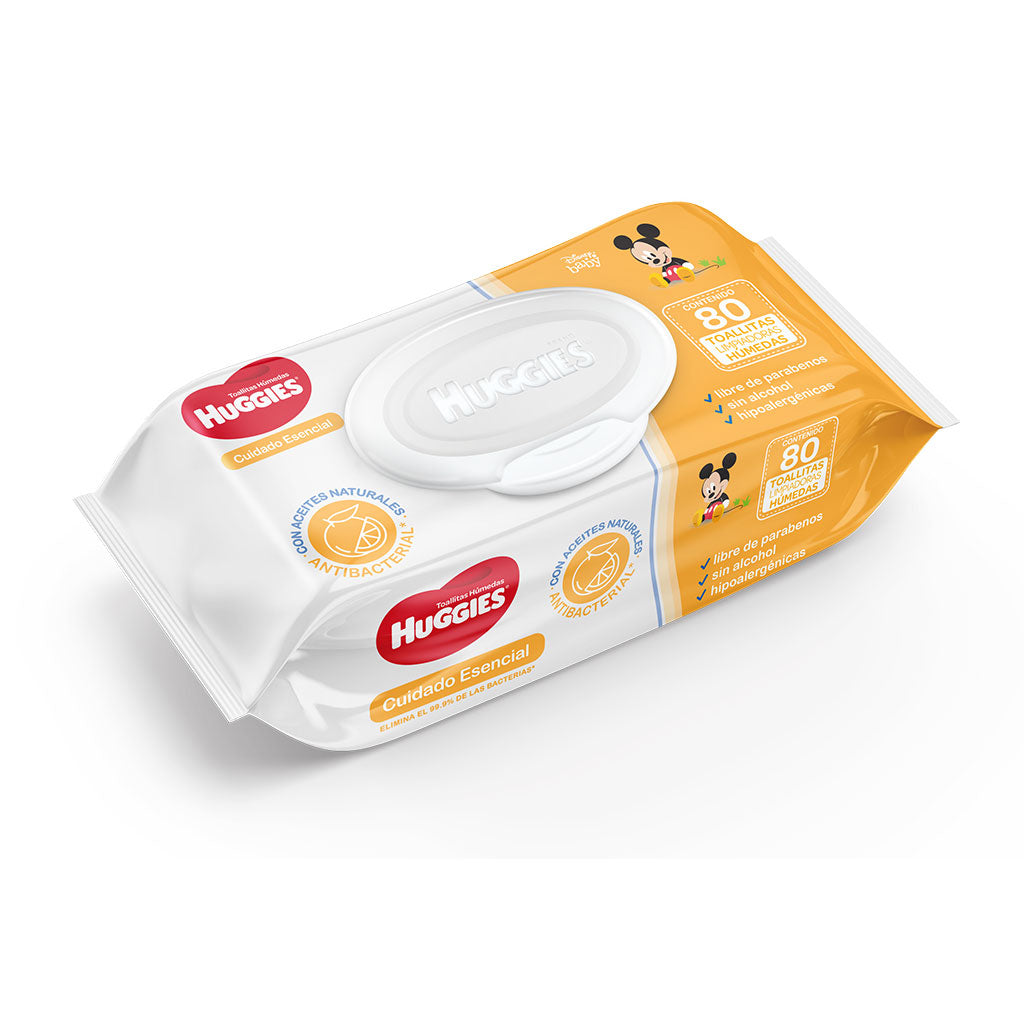 HUGGIES TLLS HUMED CUIDADO ESENCIAL C80