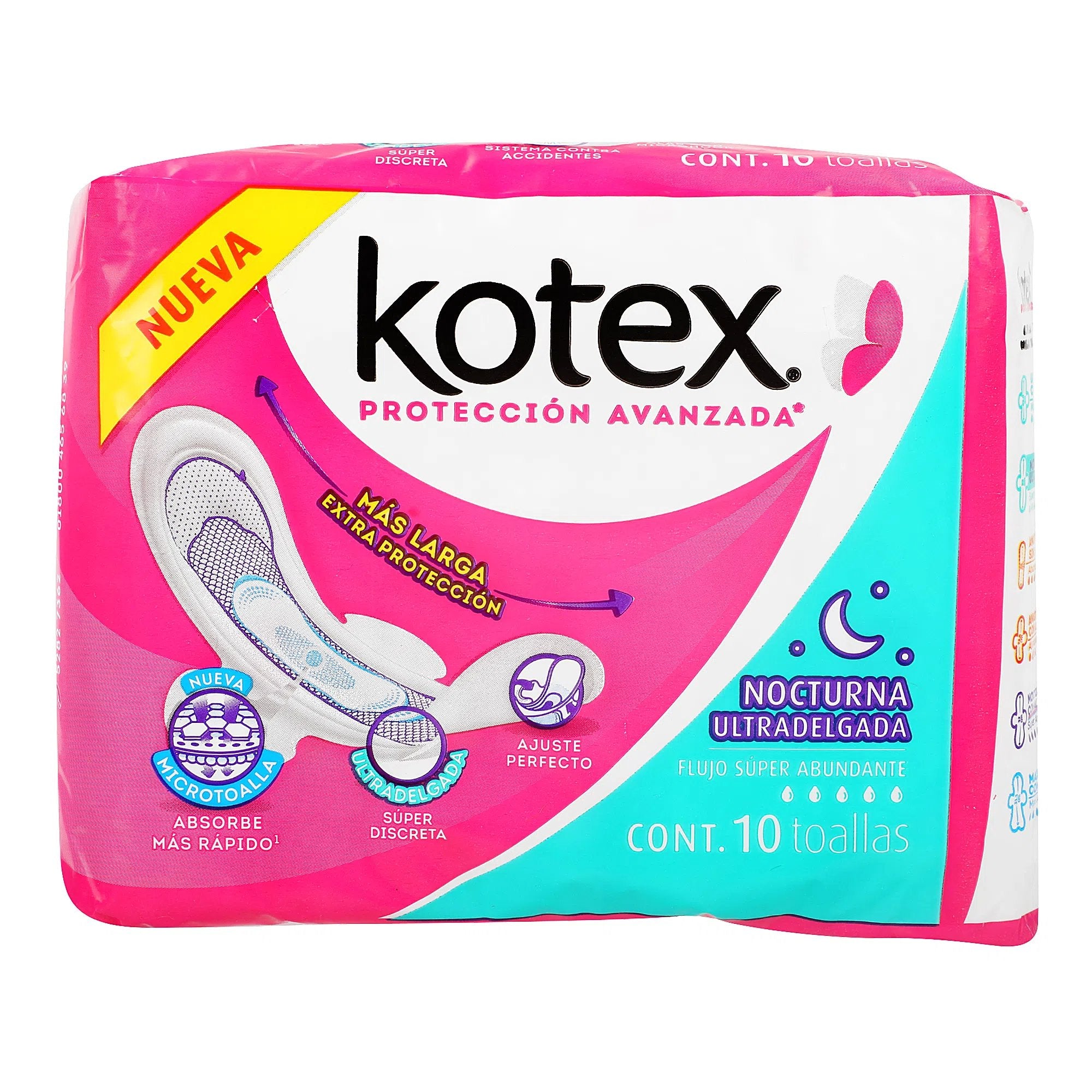 KOTEX NOCTURNA ULTRADELGADA C ALAS C10