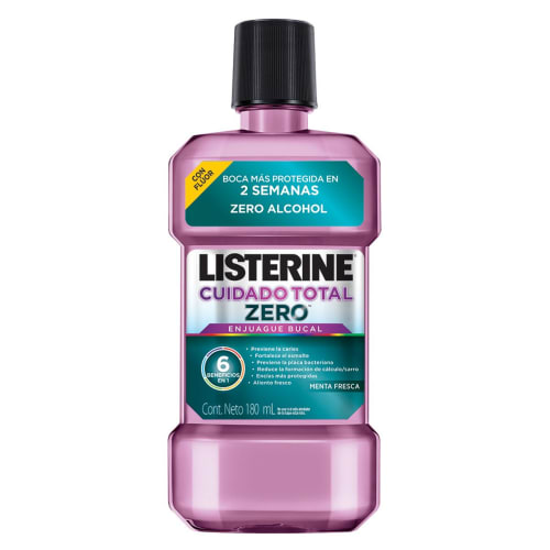 LISTERINE ENJ BUCAL CUIDADO TOTAL ZERO 180ML