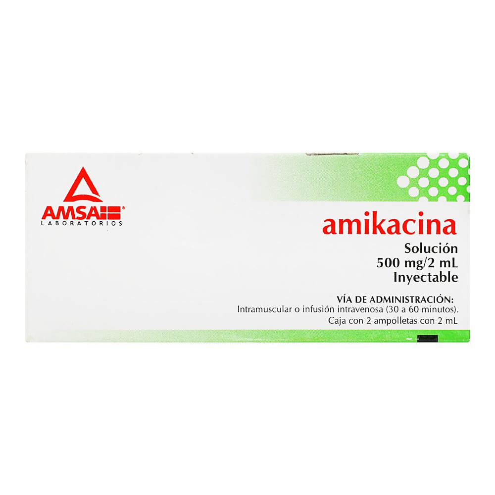 AMIKACINA 2 AMP 500MG 2ML AMSA