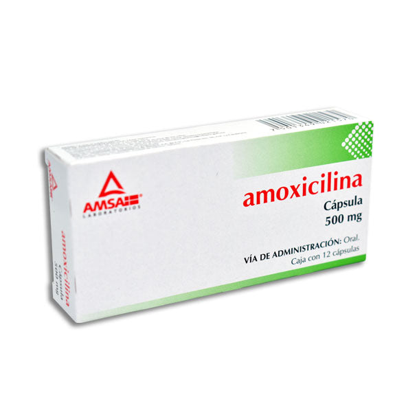 AMOXICILINA 12 CAP 500MG  AMSA