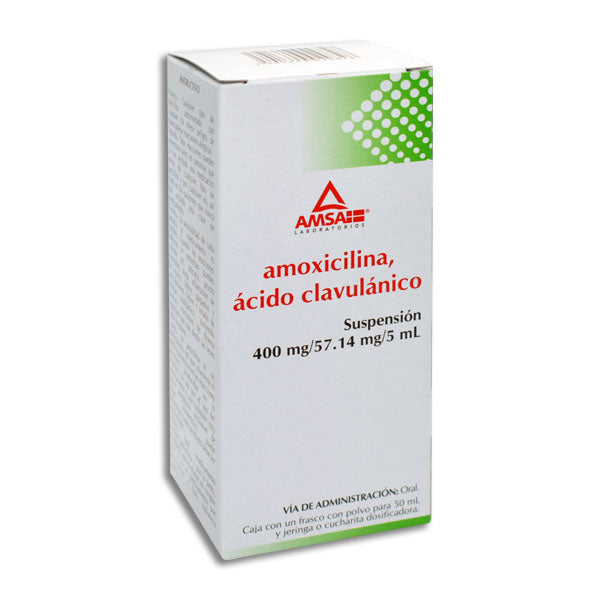 AMOXICILINA ACIDO CLAVULANICO 400MG SUSP 50ML  AMSA