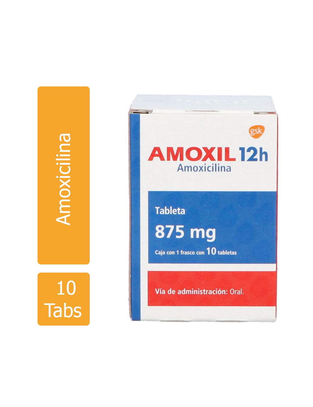 AMOXIL 12H 10 TAB 875MG