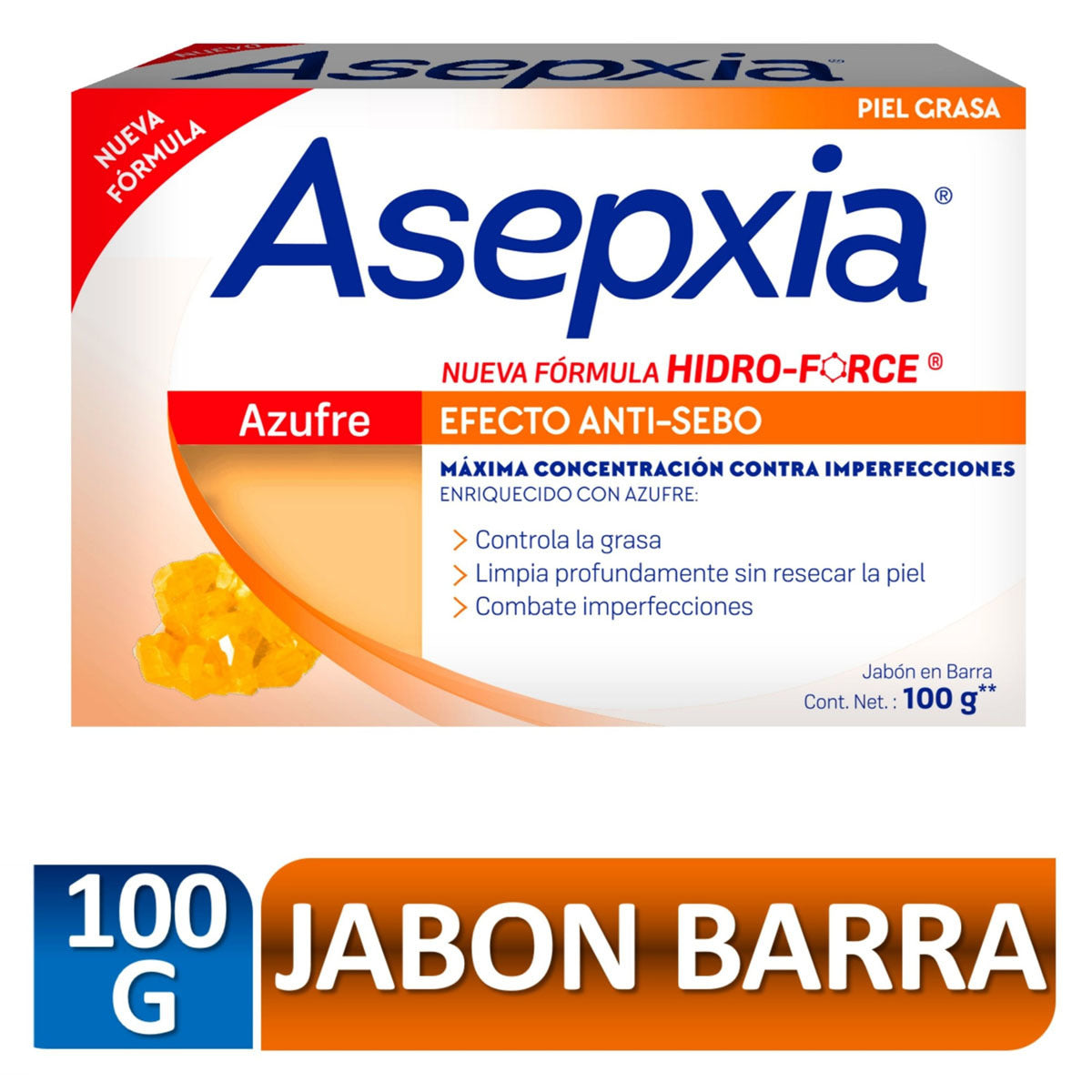 ASEPXIA JBN 100G AZUFRE