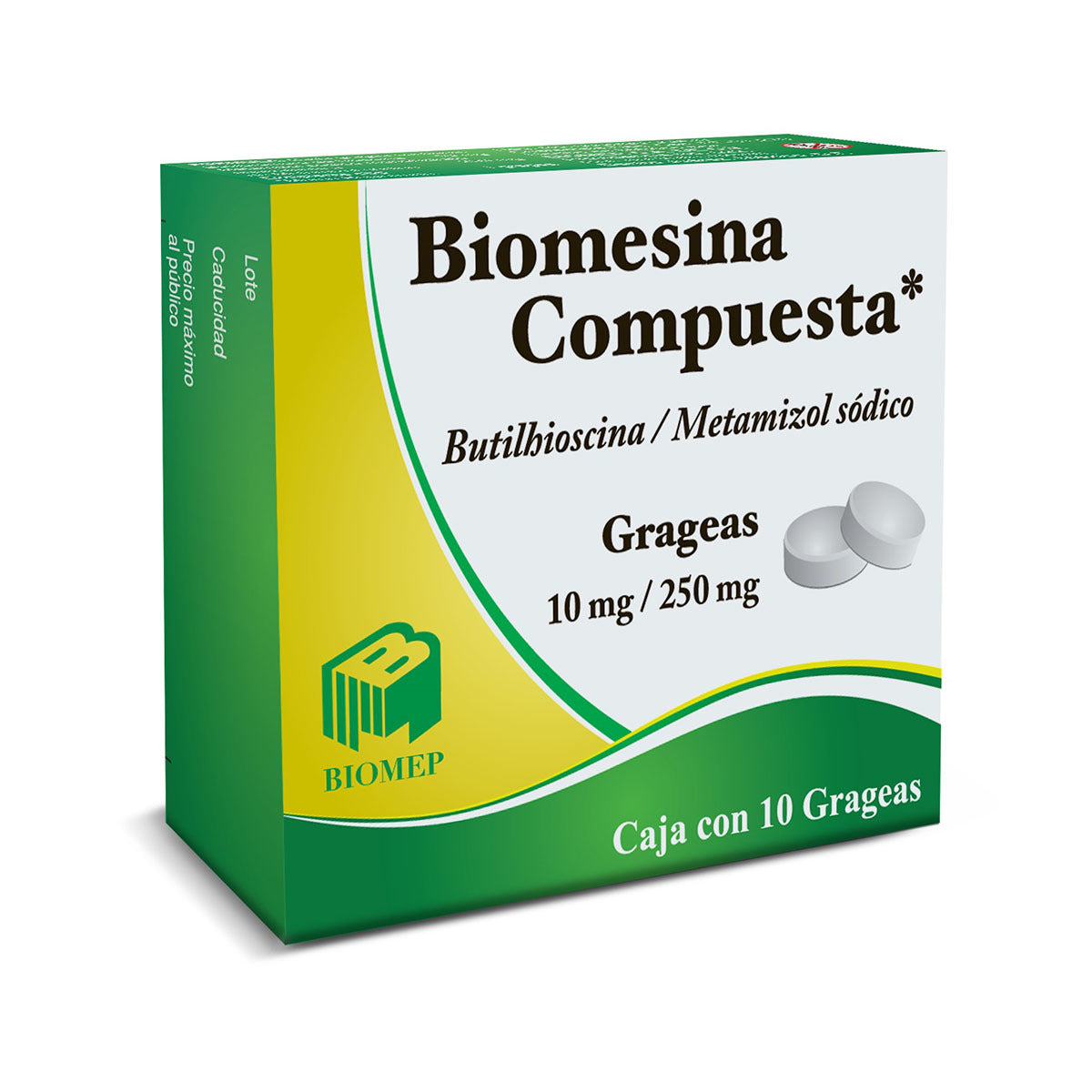 BIOMESINA COMP 10 GRAG 10/250MG BIOMEP