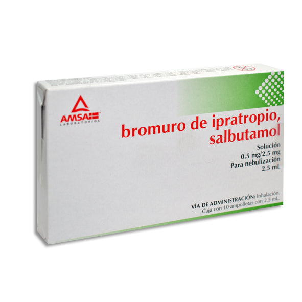 BROM IPRATROPIO / SALBUTAMOL 10 AMP 0.5/2.5MG  AMSA