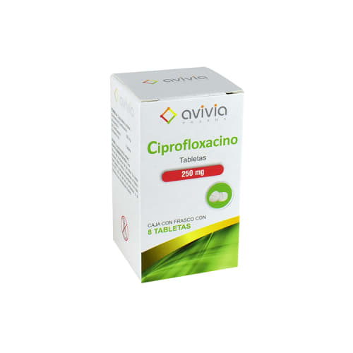 CIPROFLOXACINO 8 TAB 250MG  AVIVIA