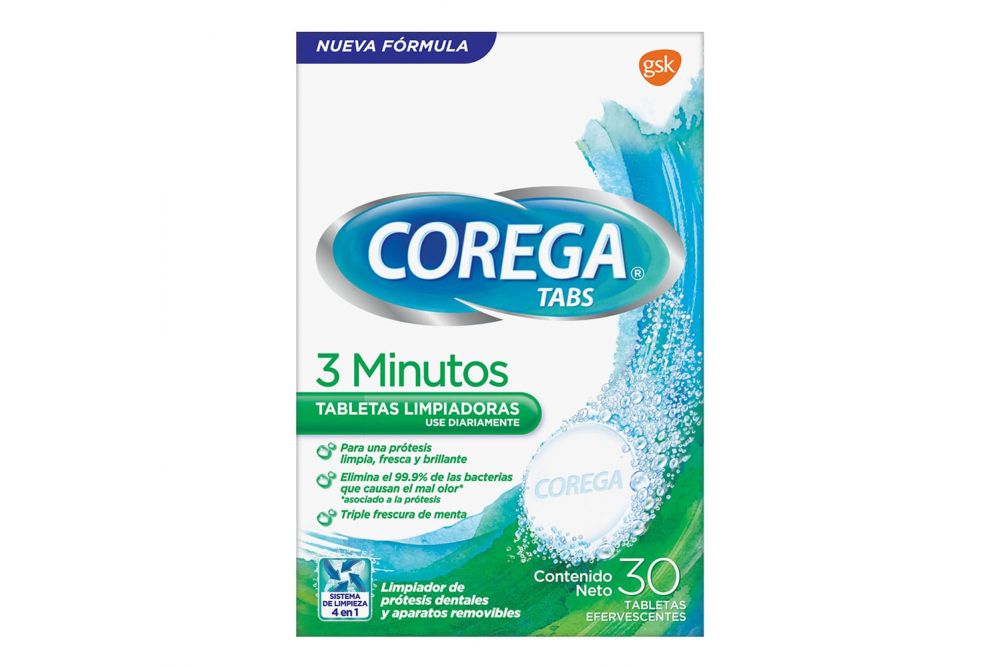 COREGA 30 TAB 3 MIN LIMPIADORAS