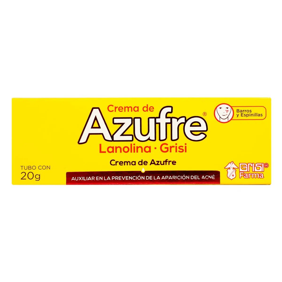 CREMA DE AZUFRE CON LANOLINA TUBO 20G  GRISI