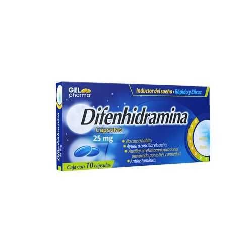 DIFENHIDRAMINA 10 CAP 25MG  GELPHARMA