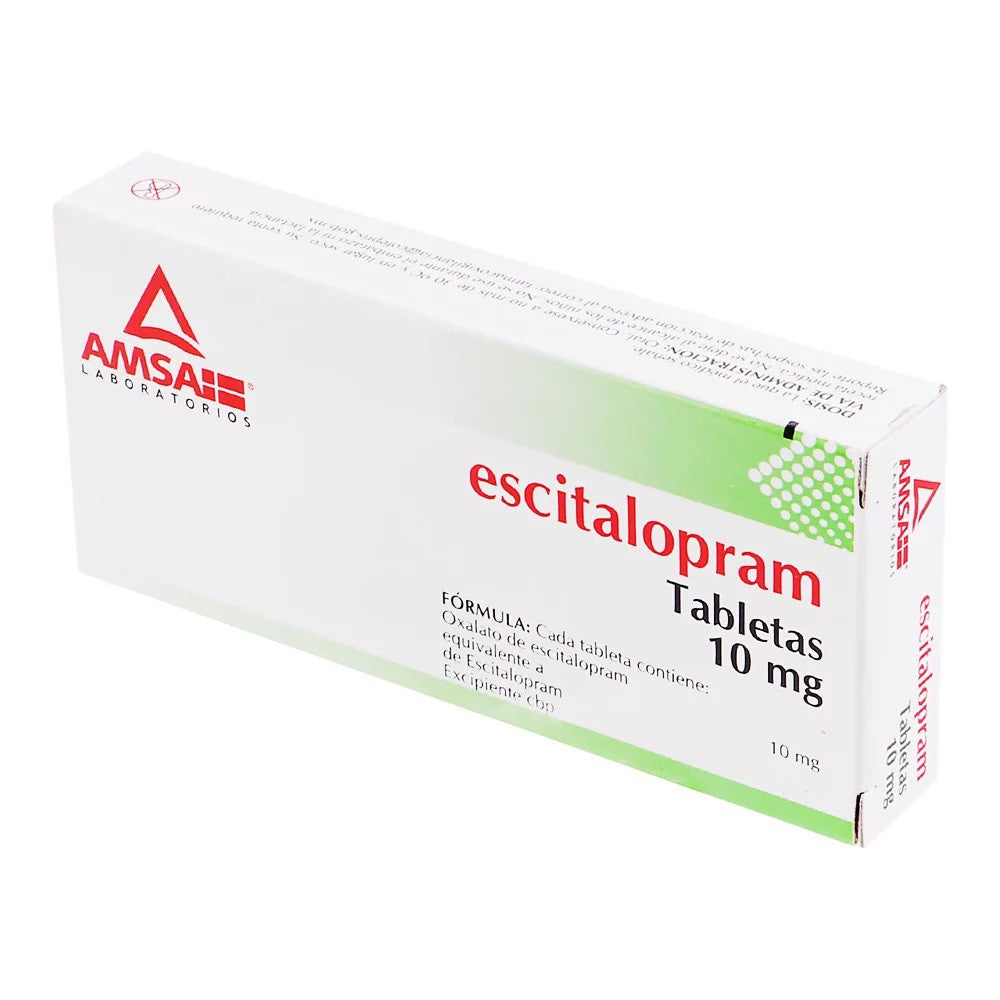 ESCITALOPRAM 28 TAB 10MG  AMSA