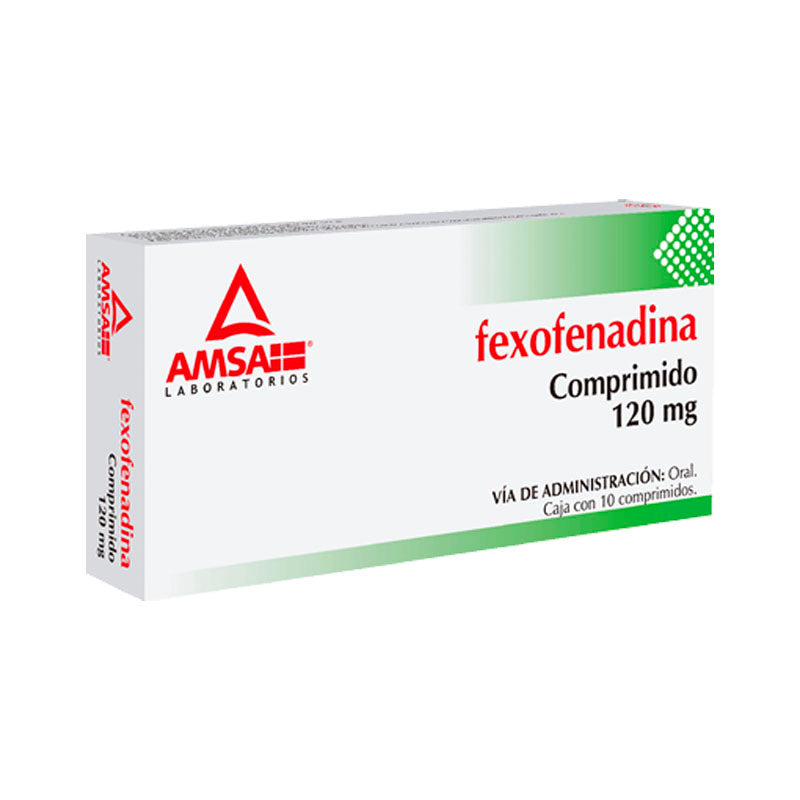 FEXOFENADINA 10 COMP 120MG  AMSA