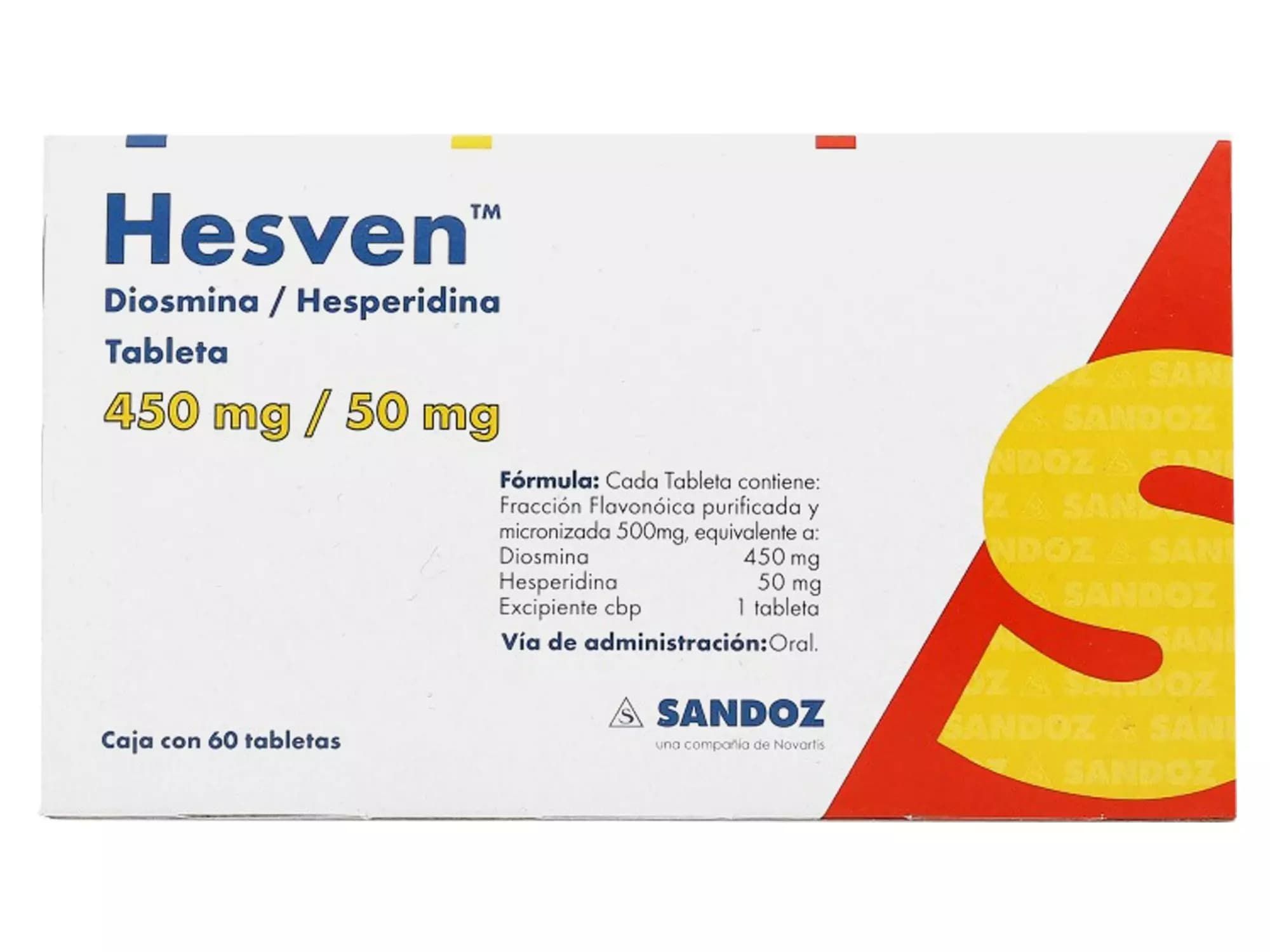 HESVEN 60 TAB 450 50MG