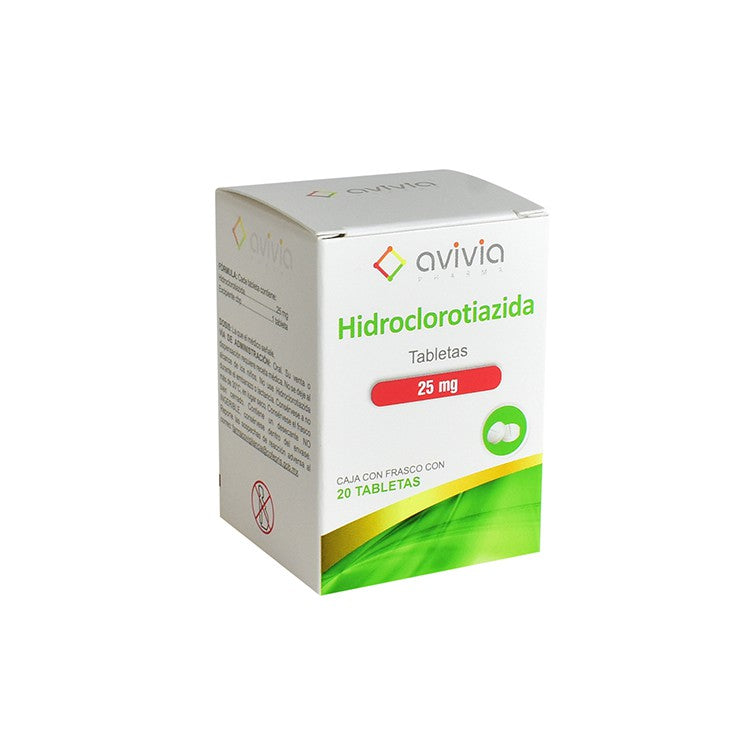 HIDROCLOROTIAZIDA 20 TAB 25MG  AVIVIA