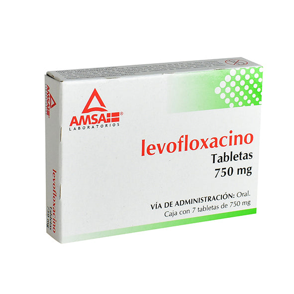 LEVOFLOXACINO 7 TAB 750MG  AMSA