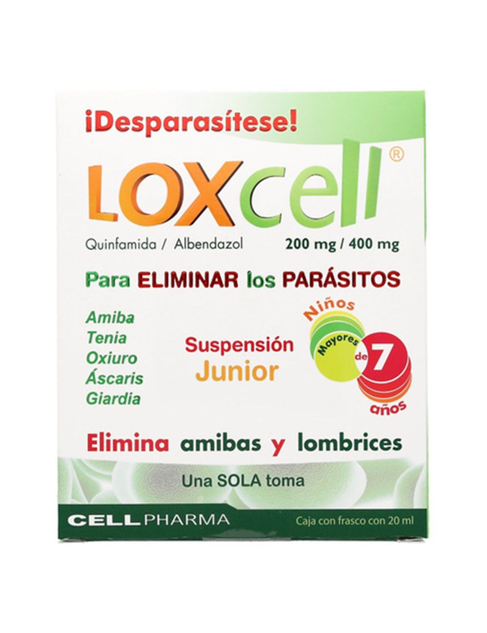 LOXCELL JR SUSP 200 400MG 20ML