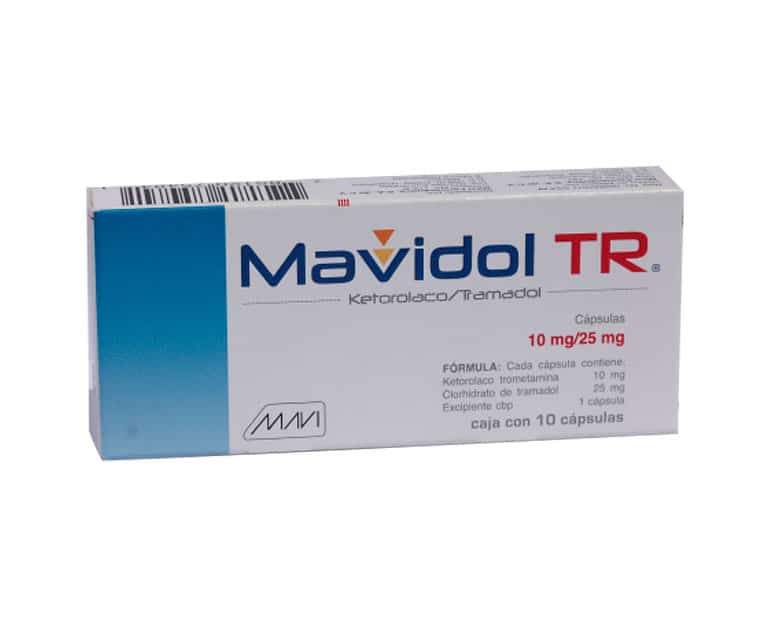 MAVIDOL TR 10 CAP 10 25MG  MAVI