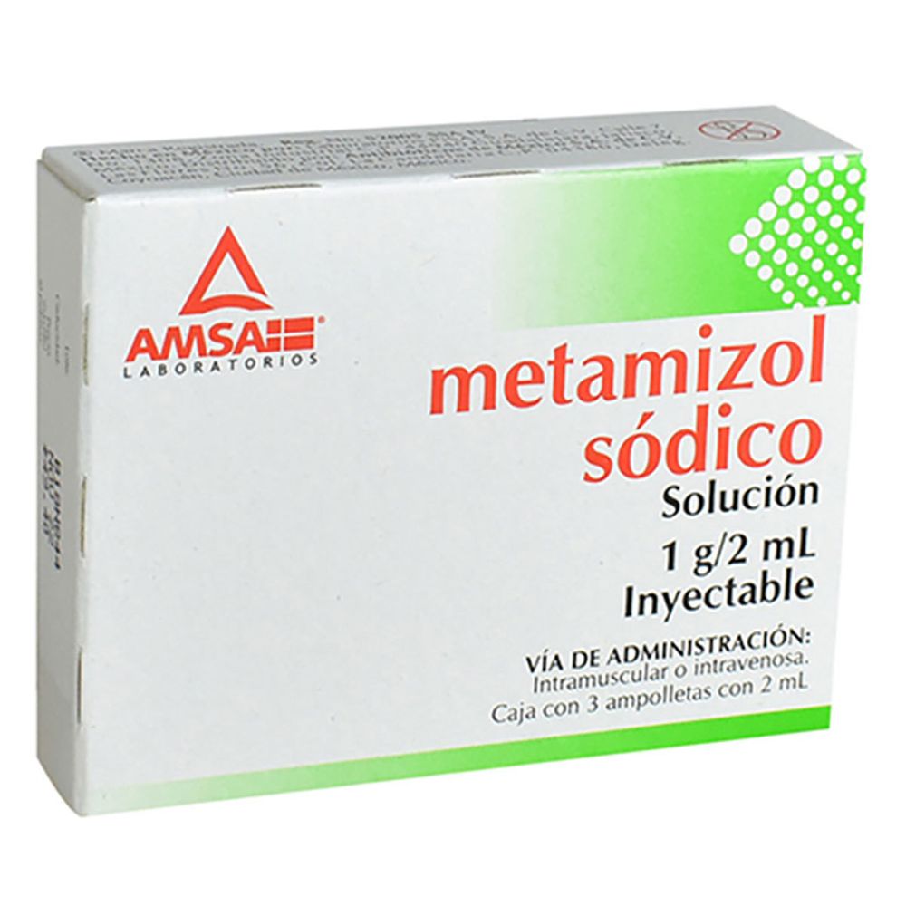 METAMIZOL SODICO 3 AMP 1GR  AMSA